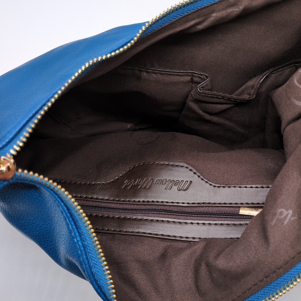 Mellow World Purse Womens Blue L Tote Handbag Zip Close‎ Clasp Single Strap NEW - Picture 6 of 8